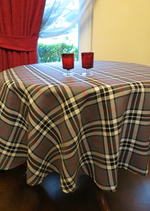 Thompson Grey Dress Round Tablecloth